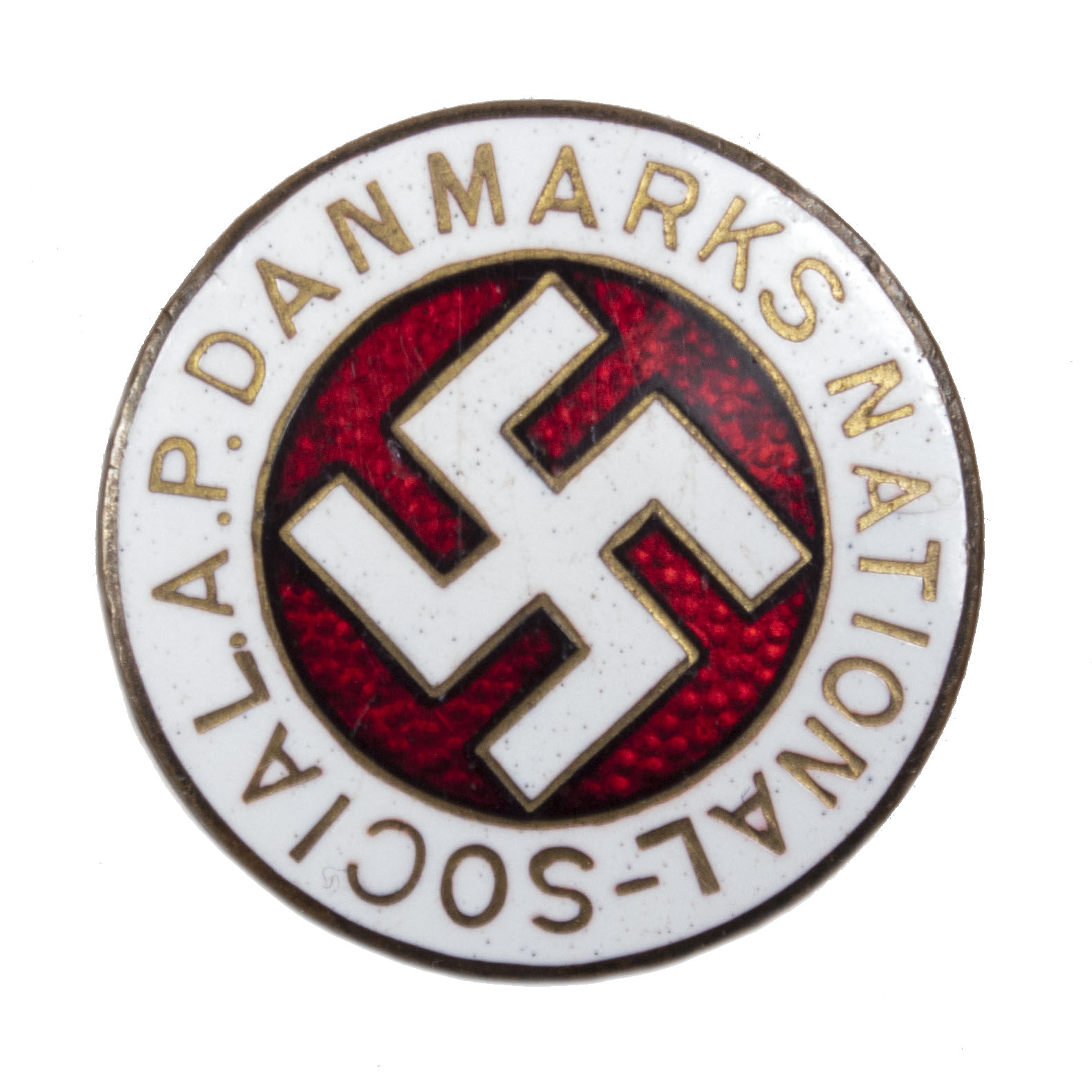 (Denmark) DNSAP Danske i udlandet badge - VERY RARE