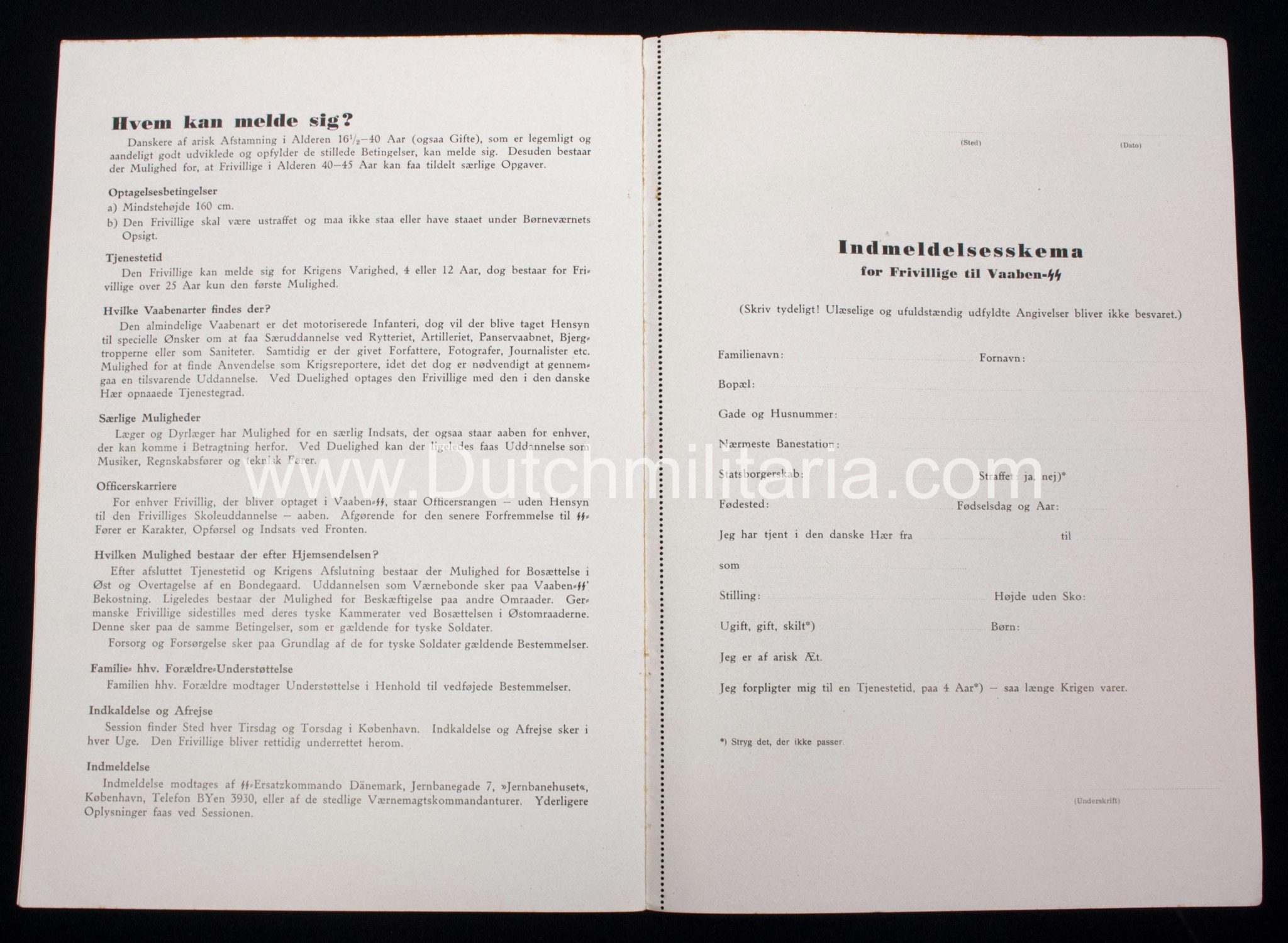 (Denmark) SS Volunteer Recruitment brochure "Den gamle danske borg" - Extremely rare - Image 25