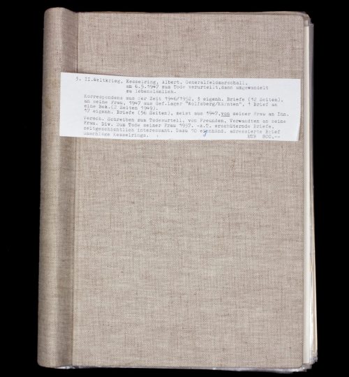 Generalfeldmarschall Albert Kesselring correspondence from prison (1946 - 1952)