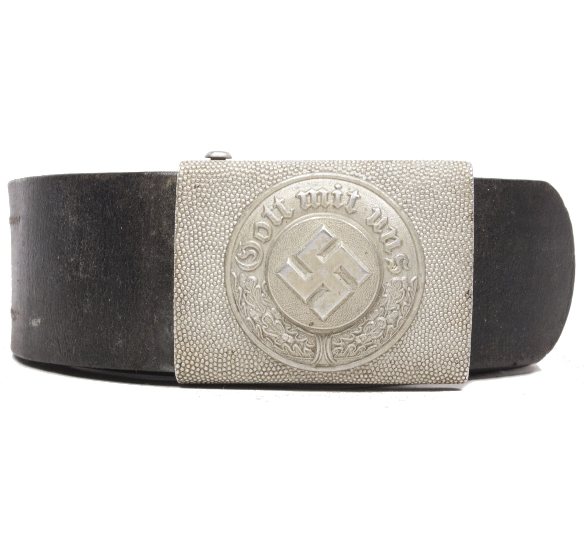 German Police Polizei Belt + tabbed Buckle (1940)