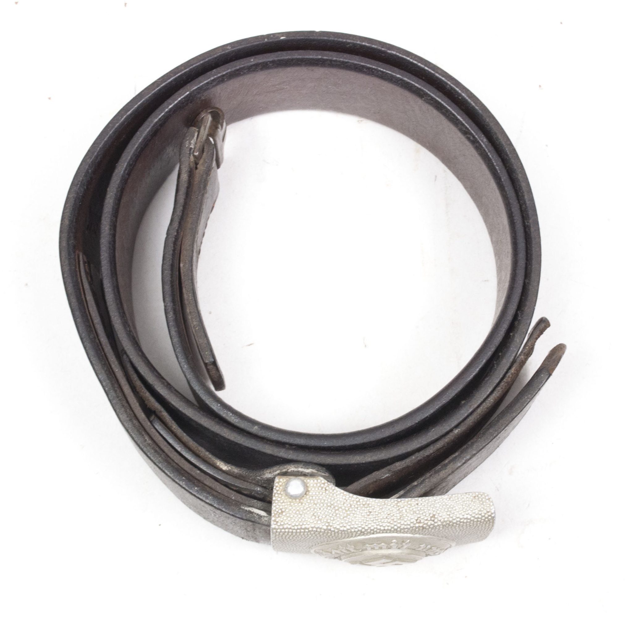 German Police Polizei Belt + tabbed Buckle (1945) German Police Polizei Belt + tabbed Buckle (1940)