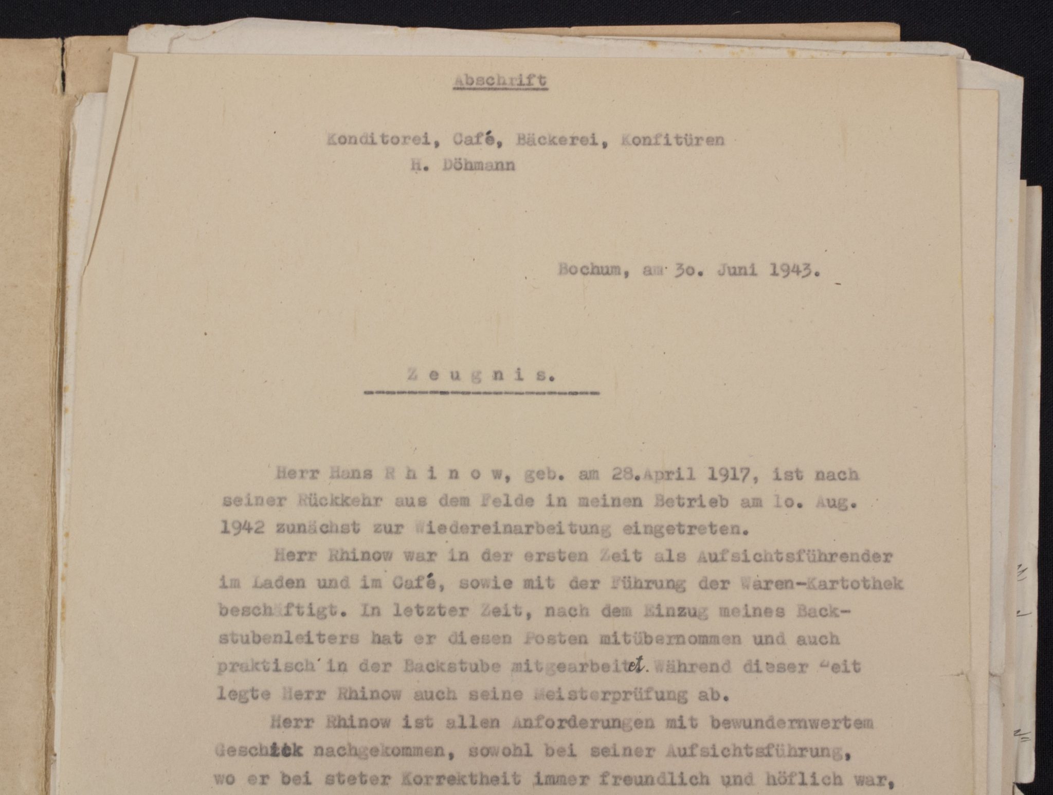 German WWII grouping from Bochum from Hans Rhinow - Image 39