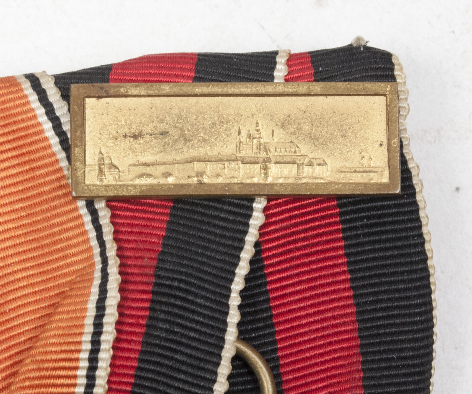 German WWII medalbar with EK2 + KVK2 + Anschlussmedaille + Sudetenmedal + Prageburger clasp - Image 13