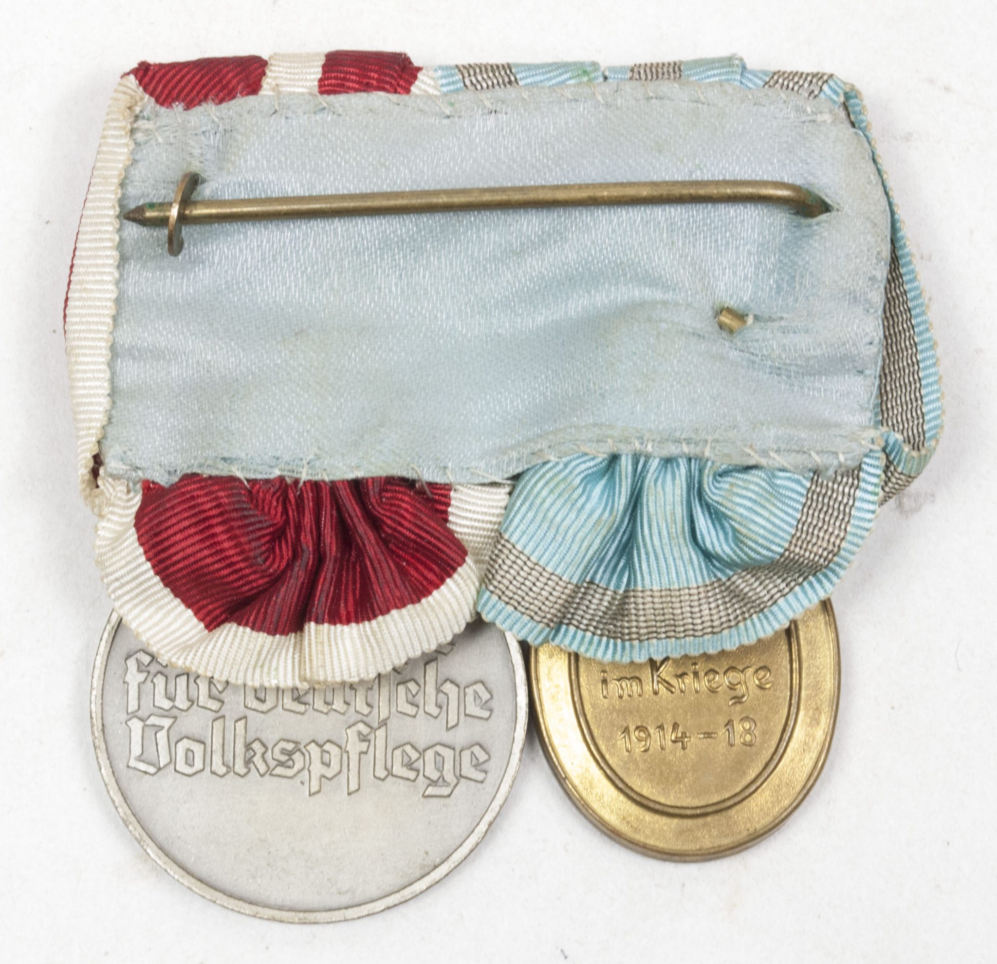 German WWII medalbar with Volkspflege medal + Bavaian Landes Verein vom Roten Kreuz medal (5) German WWII medalbar with Volkspflege medal + Bavaian Landes Verein vom Roten Kreuz medal