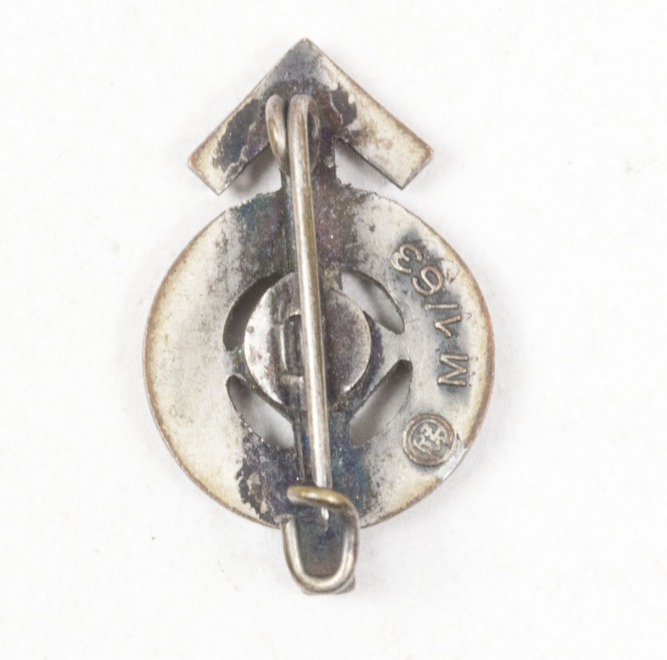 Hitlerjugend (HJ) miniature Leistungdabzeichen in silver (RZM M163 Steinhauer & Lück) (1) Hitlerjugend (HJ) miniature Leistungdabzeichen in silver (RZM M163 Steinhauer & Lück)