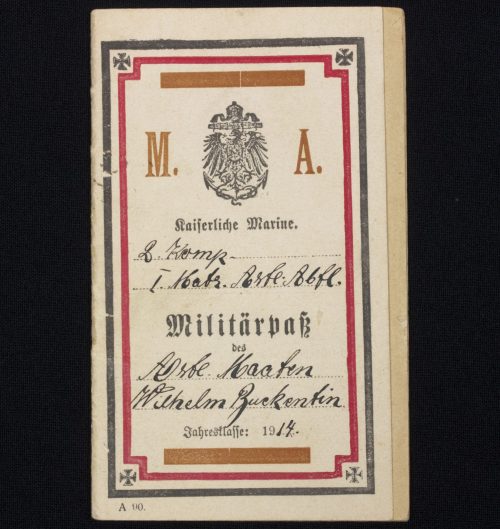 Kaiserliche Marine Militärpass - named