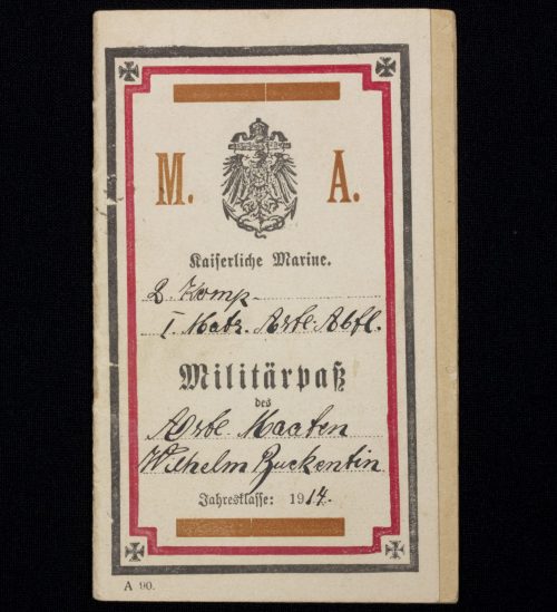 Kaiserliche Marine Militärpass - named