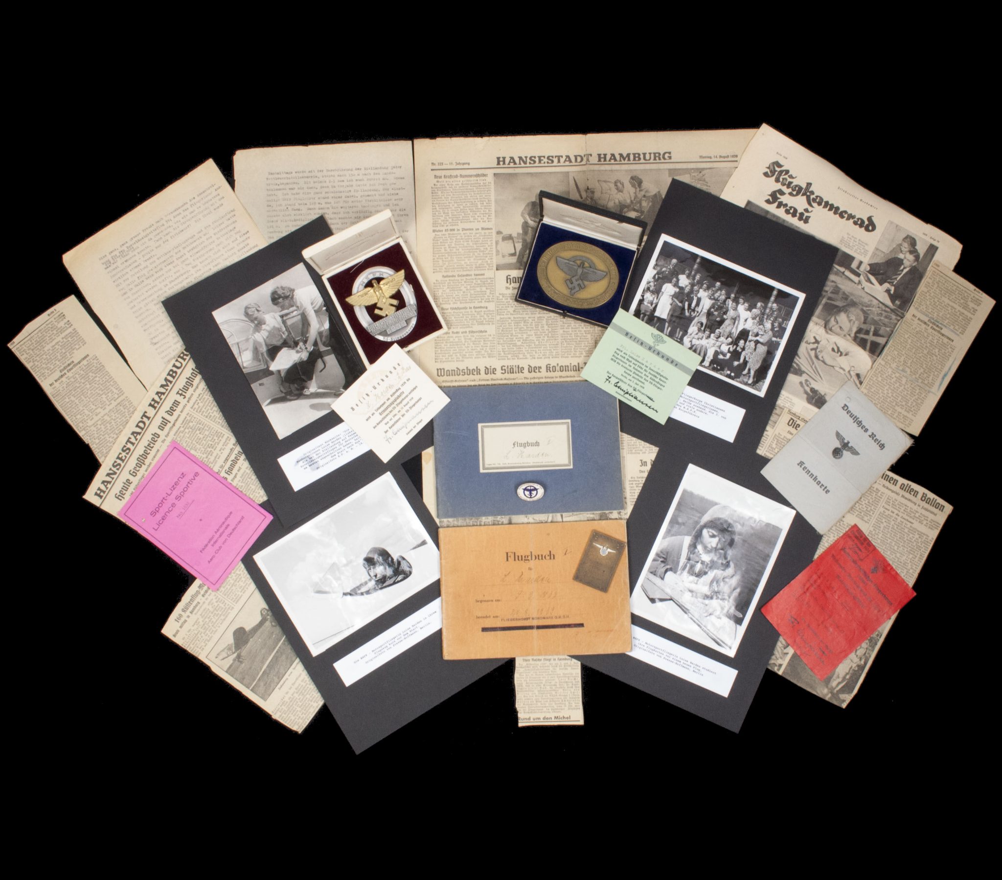 (NSFK) Large legacy grouping of Motorsportpilotin Louise Harden - extremely rare