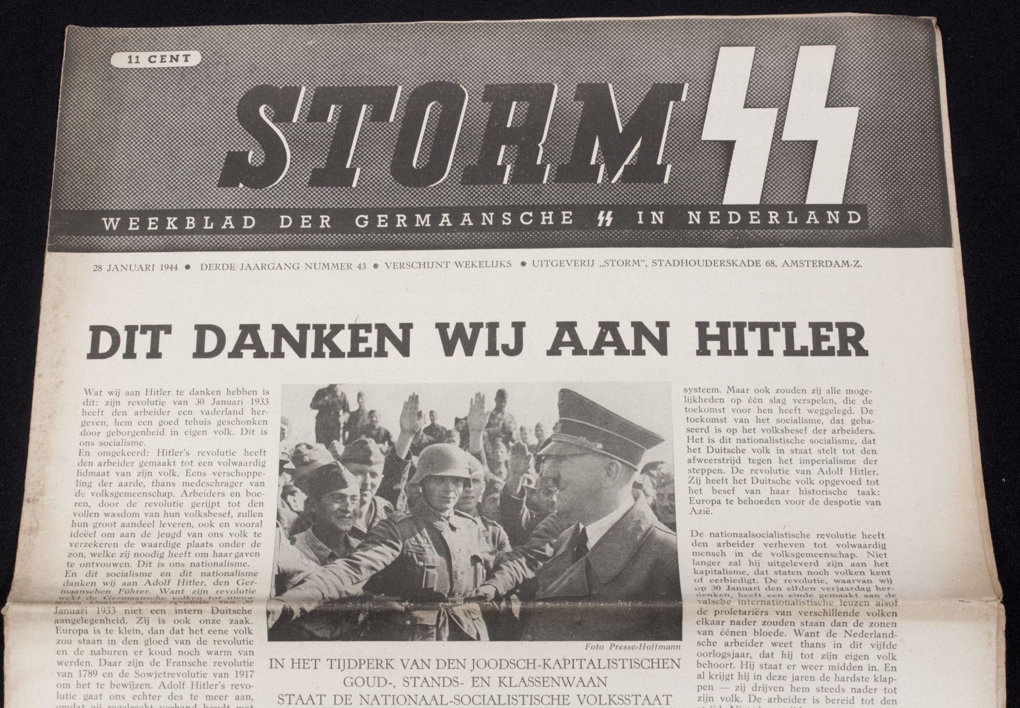 (Newspaper) Storm SS – Derde Jrg. Nr. 43 – 28 januari 1944 (1) (Newspaper) Storm SS – Derde Jrg. Nr. 43 – 28 januari 1944