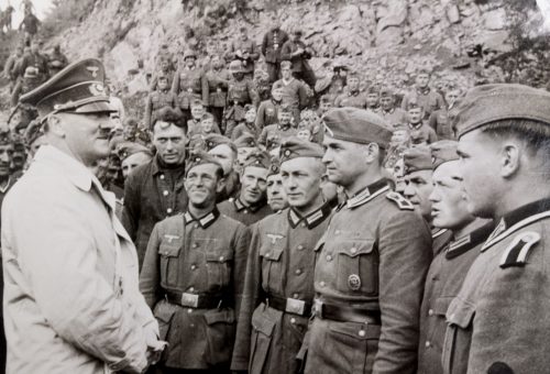 (Pressphoto) Adolf Hitler Der Führer bei seinen Soldaten 1940 an der Westfront