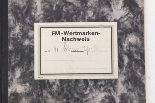 SS-FM SS-Fördernde Mitglieder Wertmarken Nachweis book from 1939 from SS-Sturm 1211 from the III.11.SS-Standarte in AustriaVienna (RARE!)