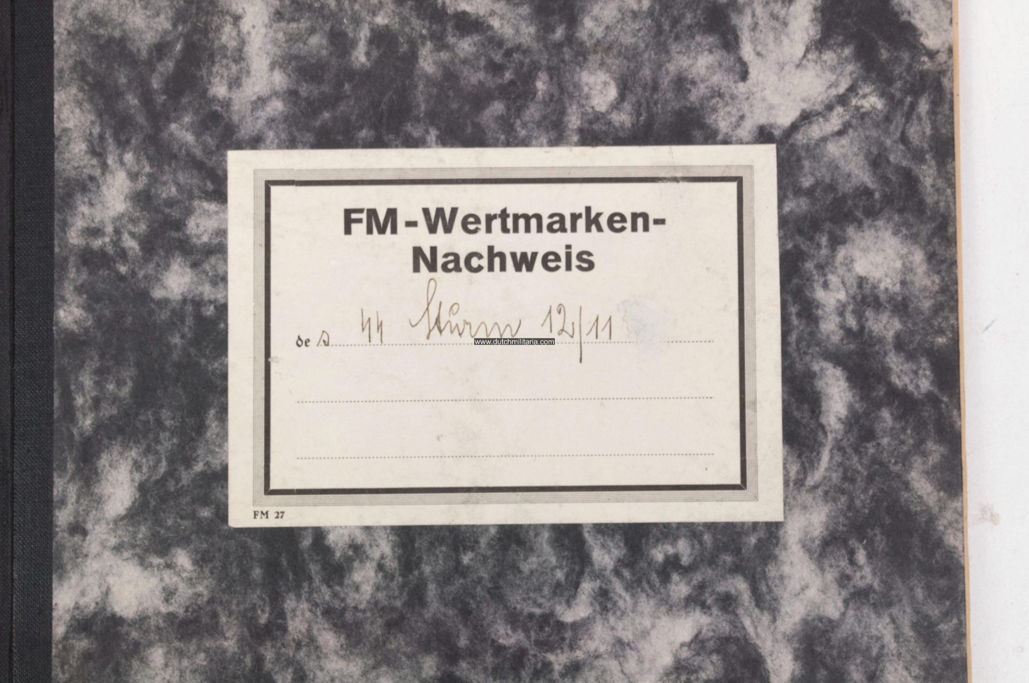 SS-FM SS-Fördernde Mitglieder Wertmarken Nachweis book from 1939 from SS-Sturm 1211 from the III.11.SS-Standarte in AustriaVienna (RARE!) (1)