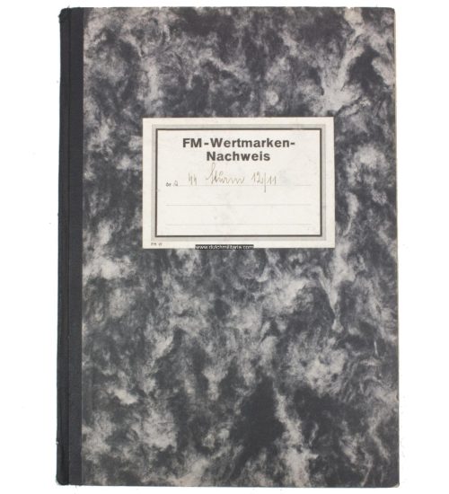 SS-FM SS-Fördernde Mitglieder Wertmarken Nachweis book from 1939 from SS-Sturm 1211 from the III.11.SS-Standarte in AustriaVienna (RARE!)