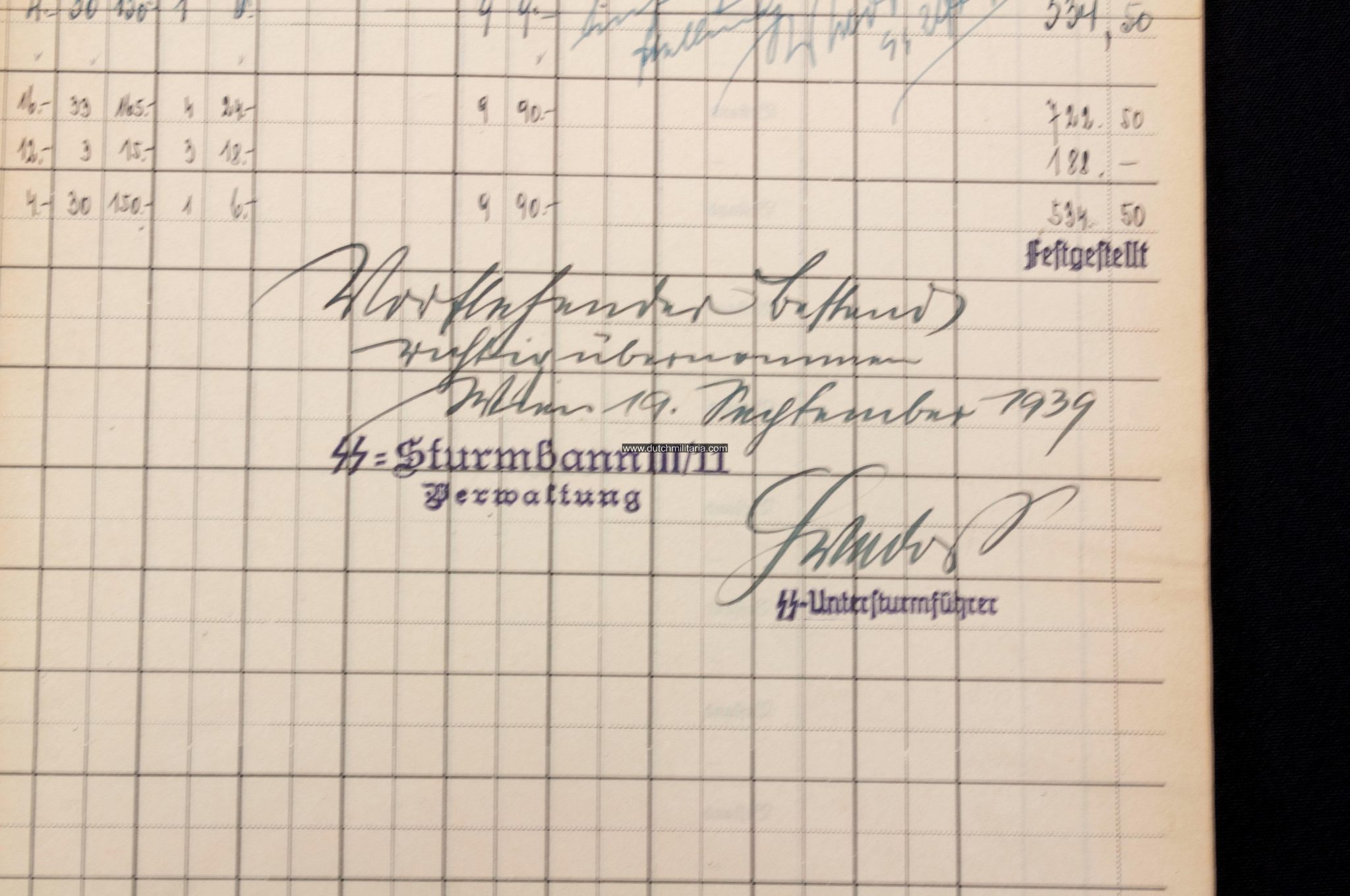 SS-FM SS-Fördernde Mitglieder Wertmarken Nachweis book from 1939 from SS-Sturm 1211 from the III.11.SS-Standarte in AustriaVienna (RARE!)