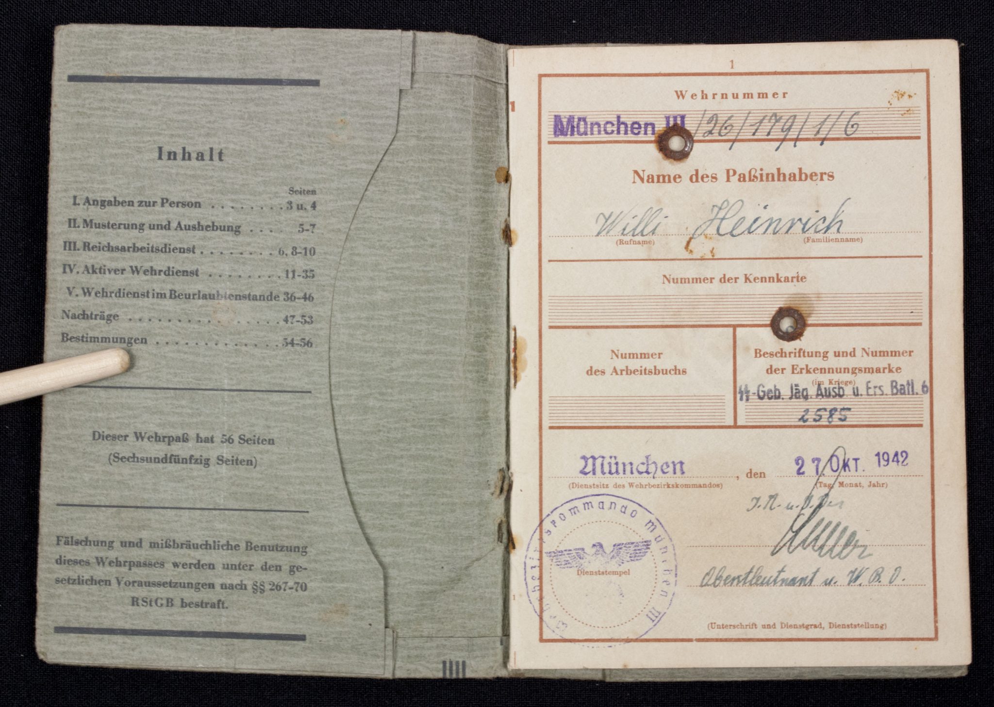 SS-Gebirgsjäger Ausbildung und Ersatz Bataillon 6. grouping + EKM + SS Gebirgsjäger abzeichen - Image 3