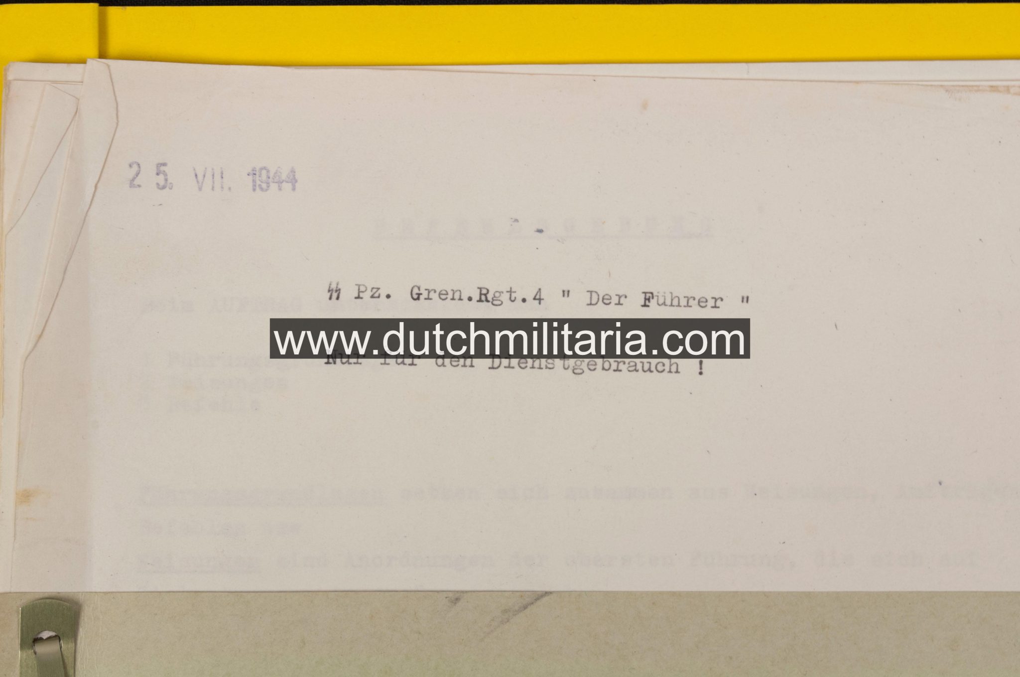 SS-Pz.-Gren.Rgt. 4 "Der Führer" - training documents - Image 5