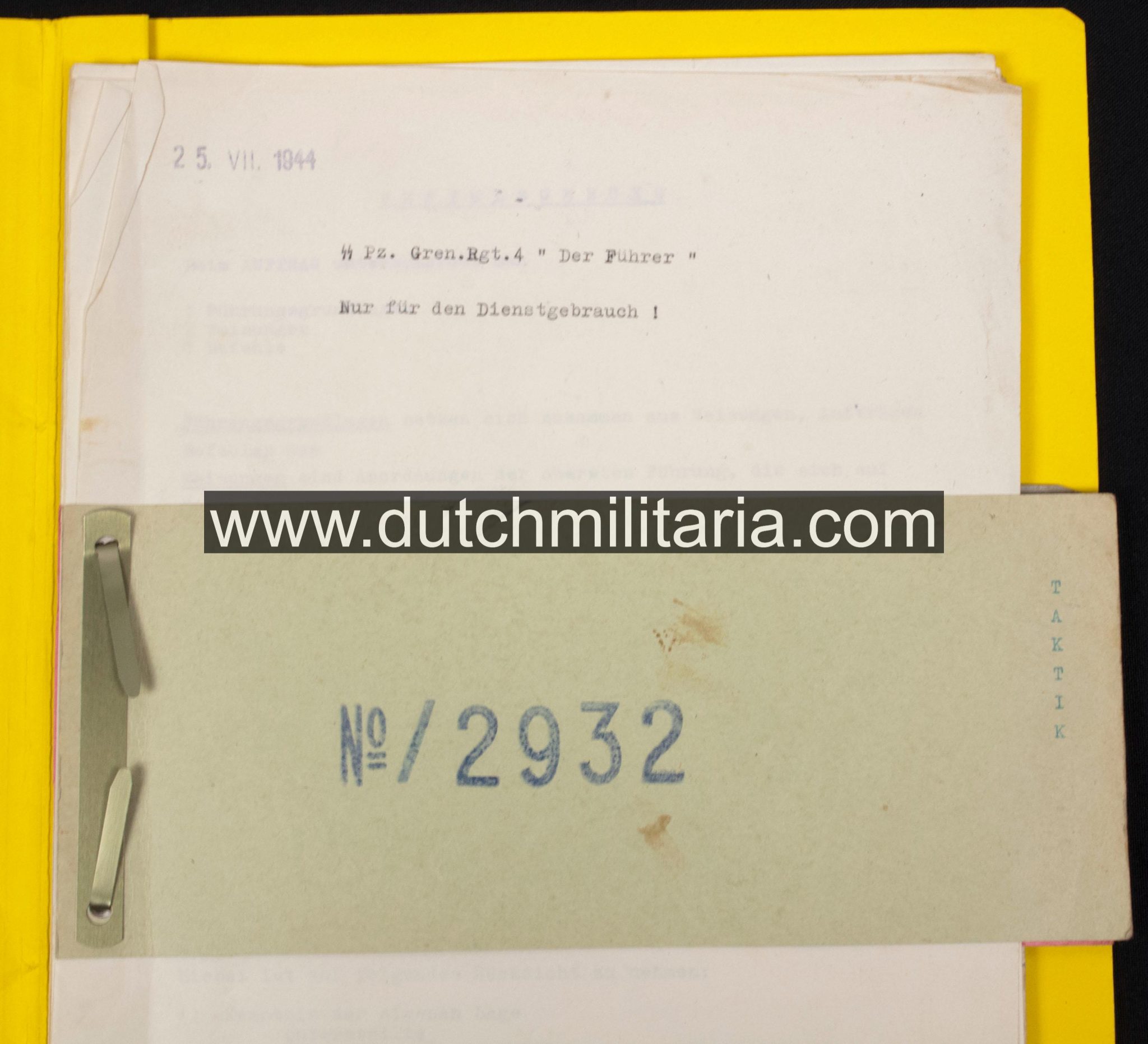 SS-Pz.-Gren.Rgt. 4 "Der Führer" - training documents - Image 4