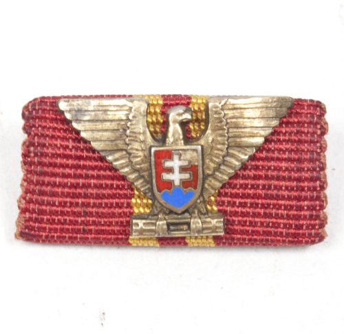 (Slovakia) War Victory Cross 2nd class ribbon bar