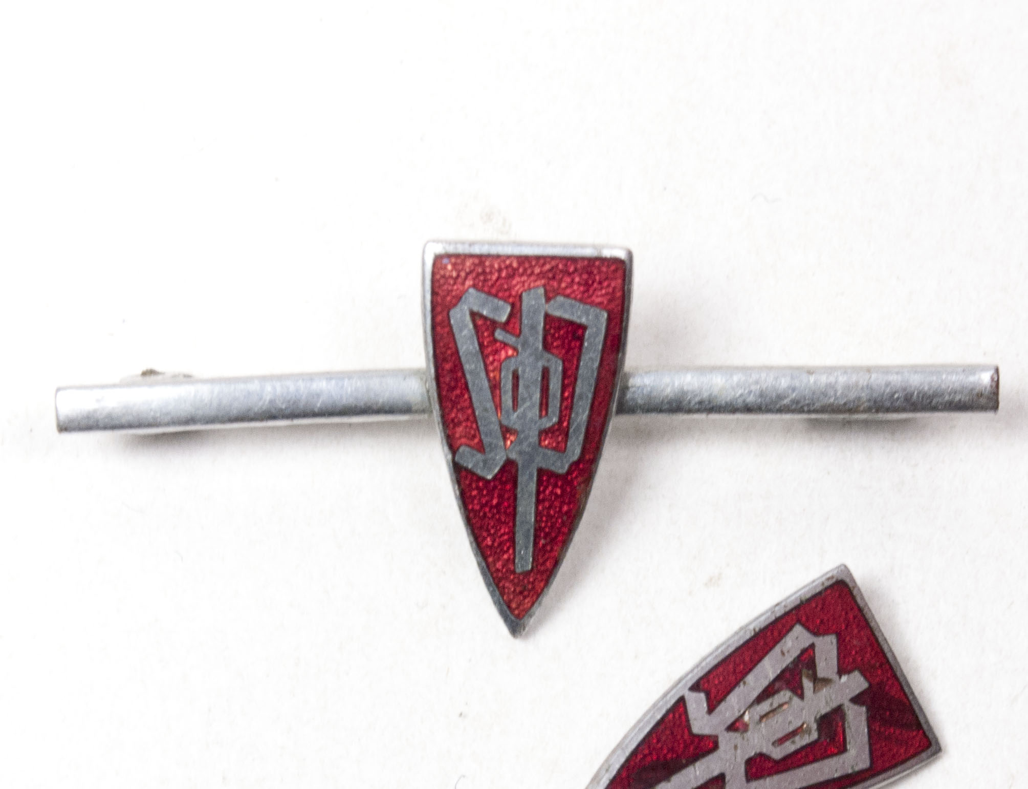 Sudeten Deutsche Partei memberpin and female memberbrooch (2) Sudeten Deutsche Partei memberpin and female memberbrooch