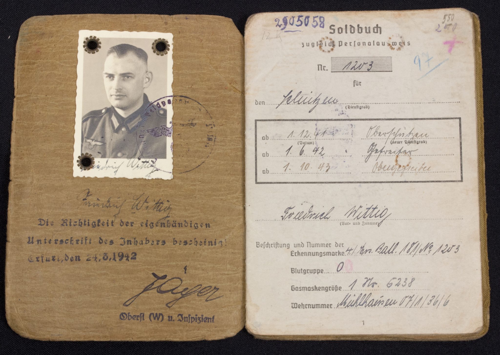 Technische Nothilfe Schirmmütze + Soldbuch named to Friedrich "Fritz" Wittig - Image 27