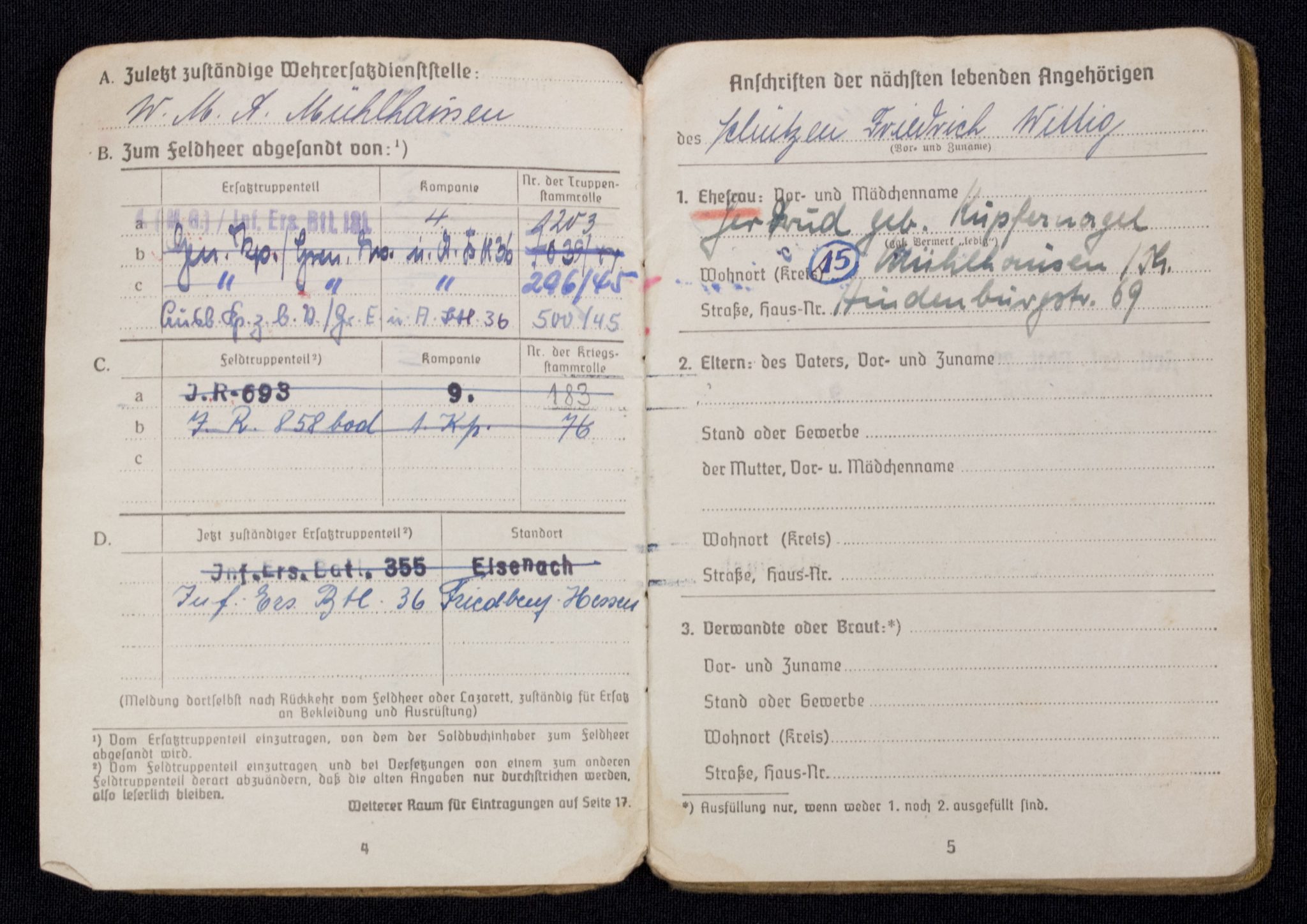 Technische Nothilfe Schirmmütze + Soldbuch named to Friedrich "Fritz" Wittig - Image 30