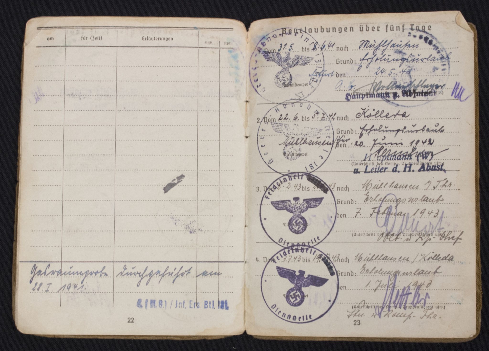 Technische Nothilfe Schirmmütze + Soldbuch named to Friedrich "Fritz" Wittig - Image 40