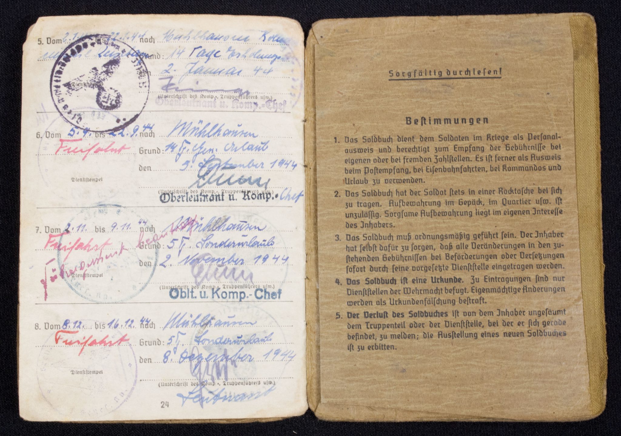 Technische Nothilfe Schirmmütze + Soldbuch named to Friedrich "Fritz" Wittig - Image 42