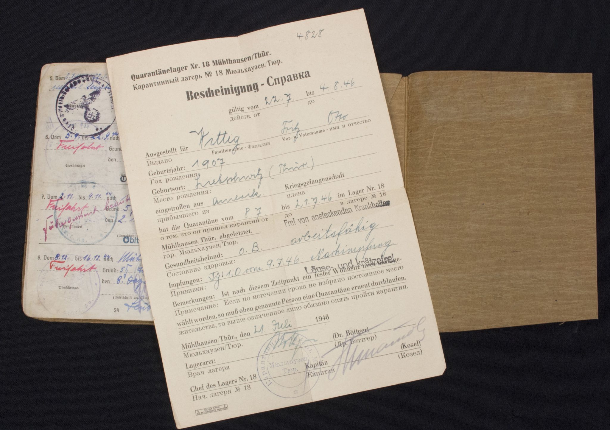 Technische Nothilfe Schirmmütze + Soldbuch named to Friedrich "Fritz" Wittig - Image 43