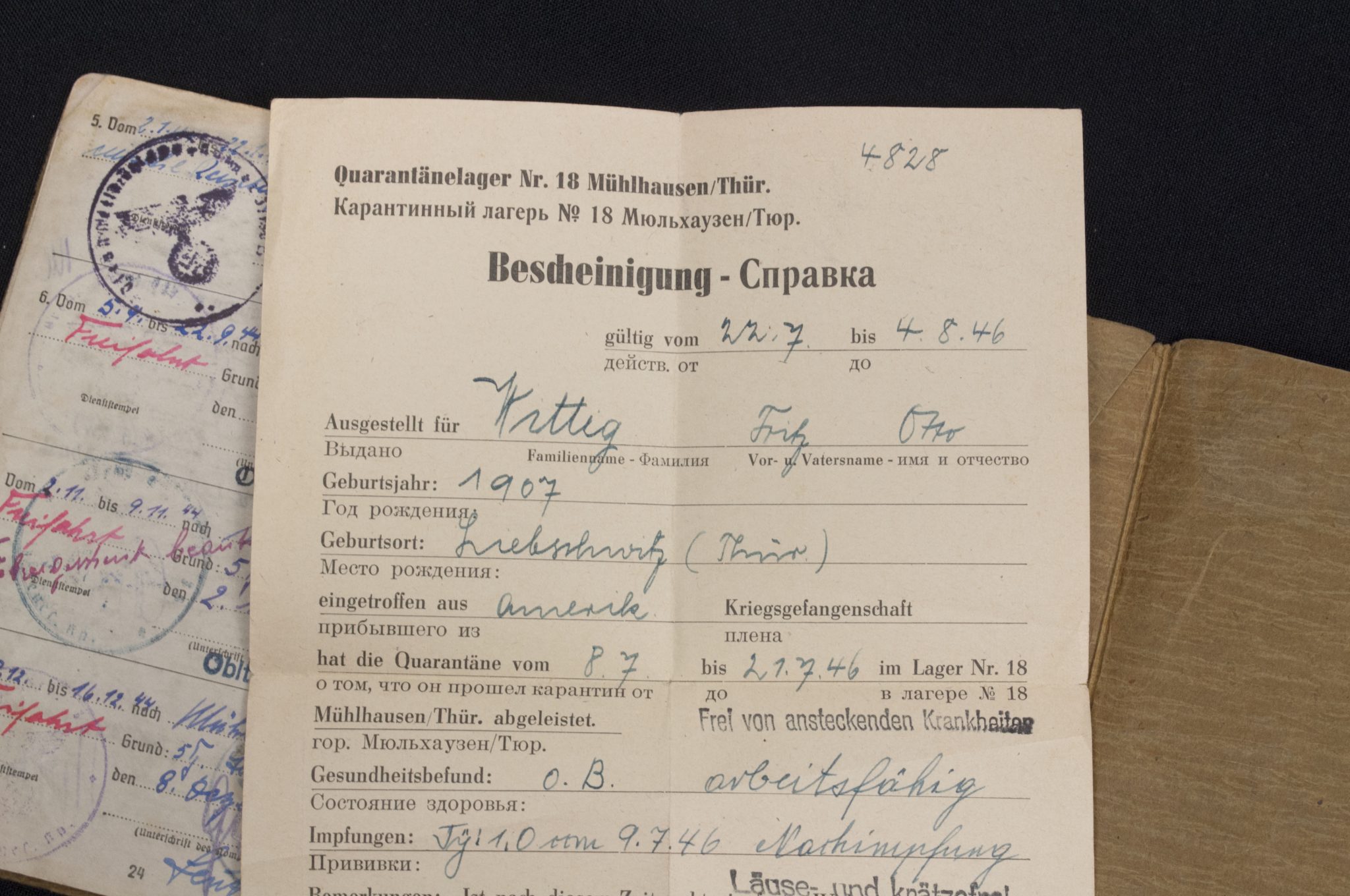 Technische Nothilfe Schirmmütze + Soldbuch named to Friedrich "Fritz" Wittig - Image 44