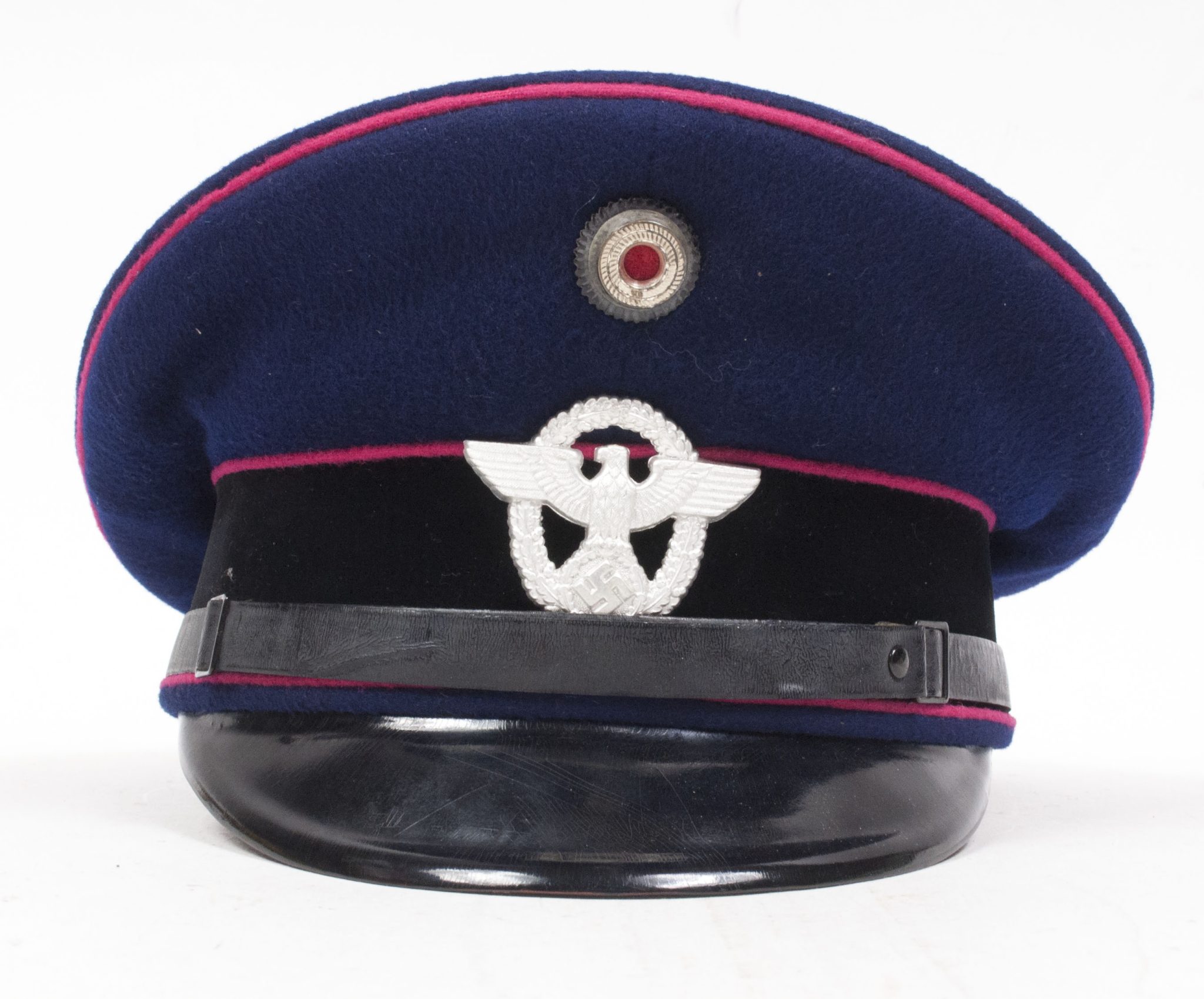 WWII German Feuerschutzpolizei (Fire police) EMNCO visor cap (2) WWII German Feuerschutzpolizei (Fire police) EMNCO visor cap