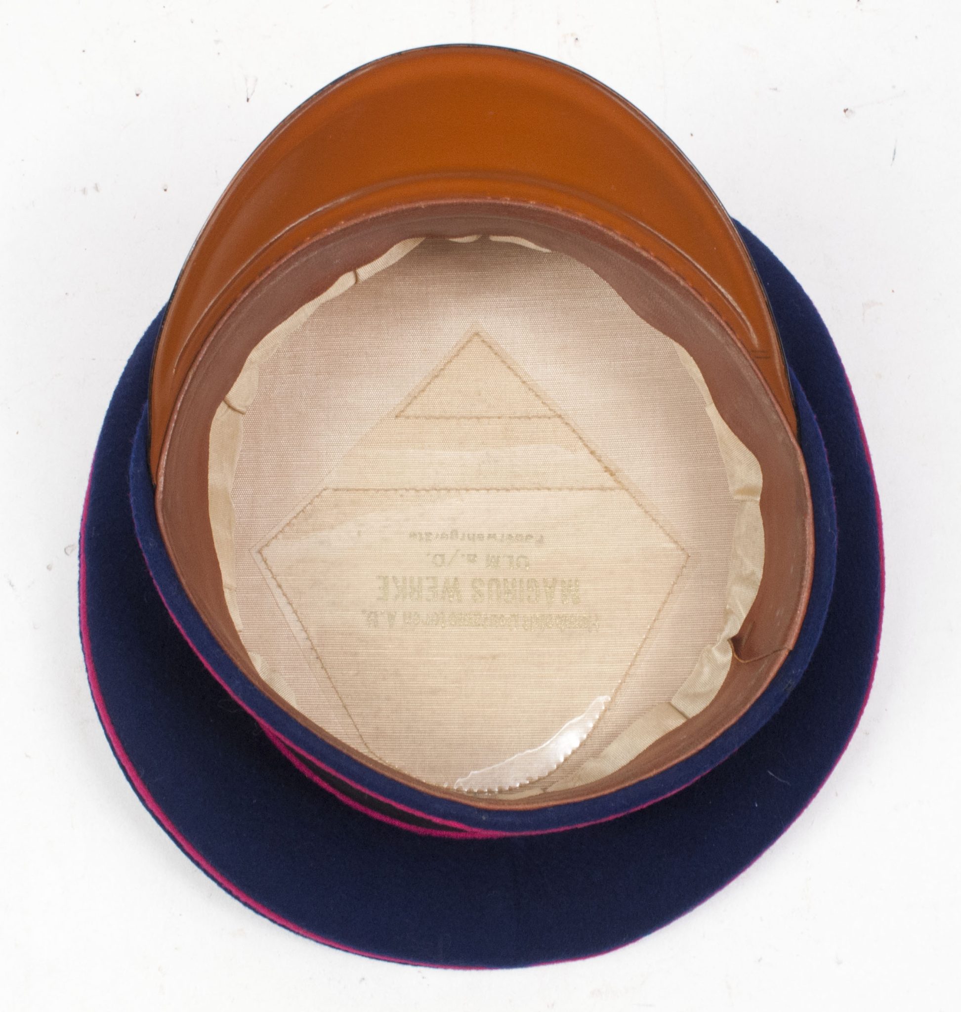 WWII German Feuerschutzpolizei (Fire police) EMNCO visor cap