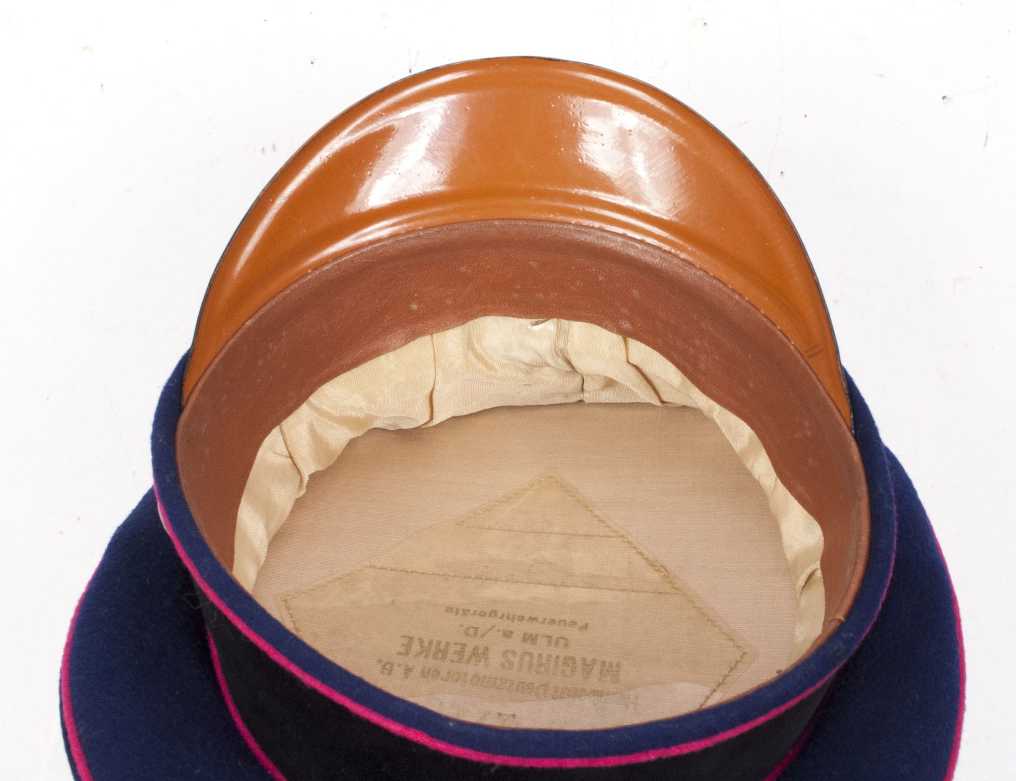 WWII German Feuerschutzpolizei (Fire police) EMNCO visor cap