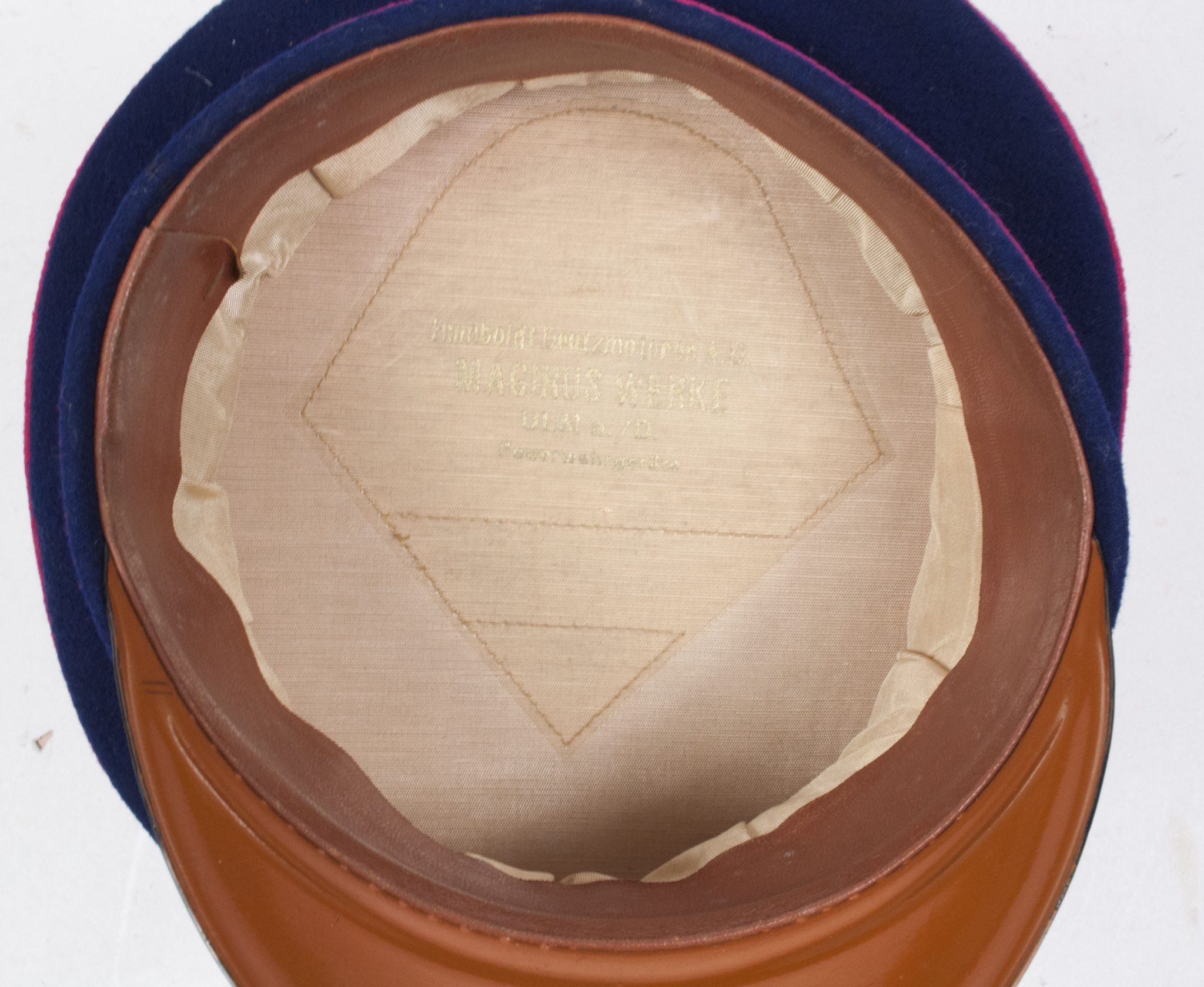 WWII German Feuerschutzpolizei (Fire police) EMNCO visor cap