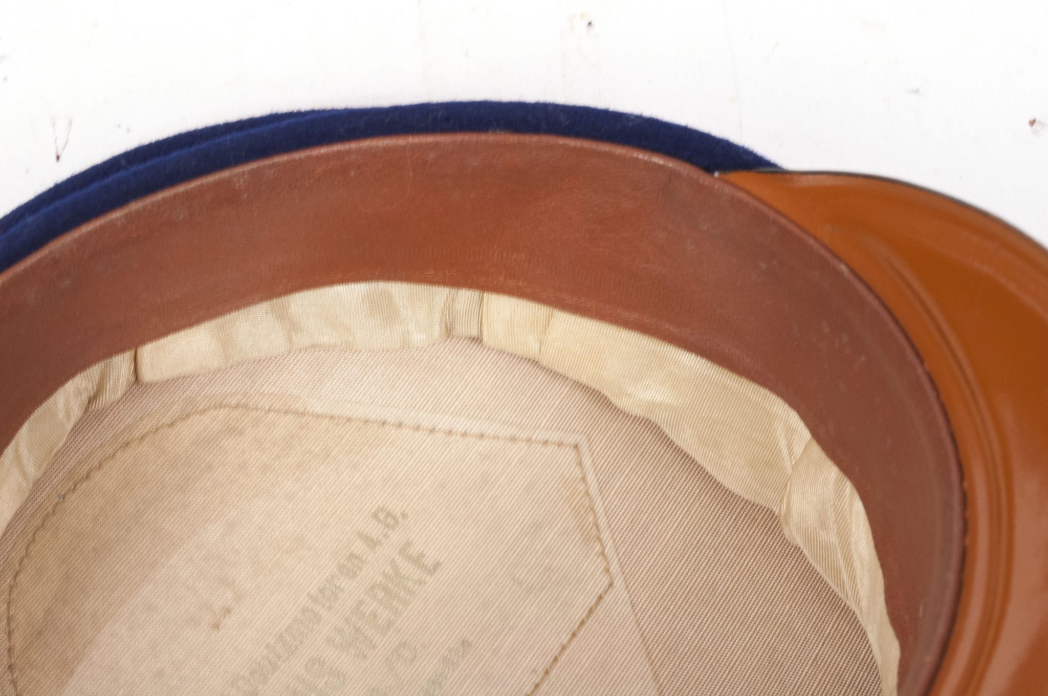 WWII German Feuerschutzpolizei (Fire police) EMNCO visor cap