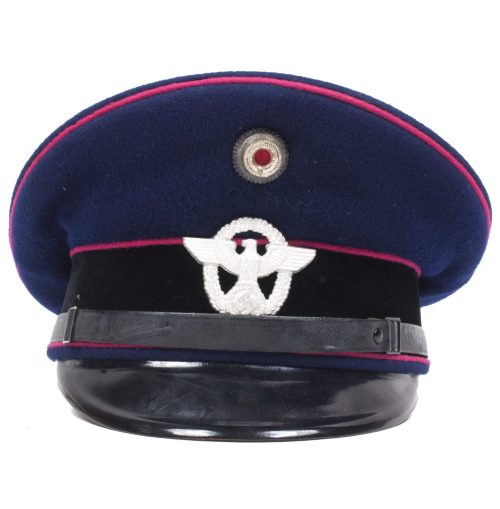 WWII German Feuerschutzpolizei (Fire police) EMNCO visor cap