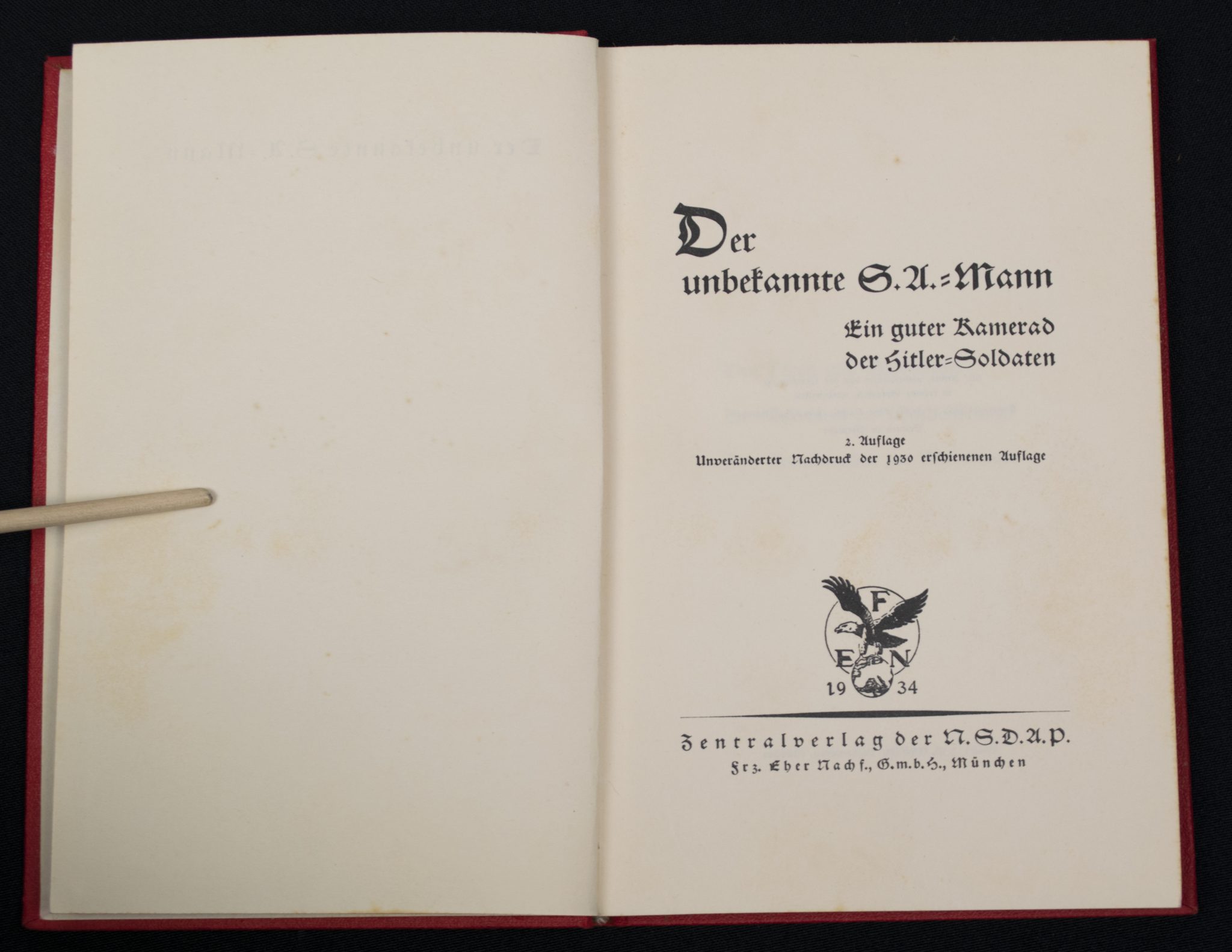 (Book) Der Unbekannte S.A. Mann - Ein guter Kamerad der Hitlersoldaten - rare