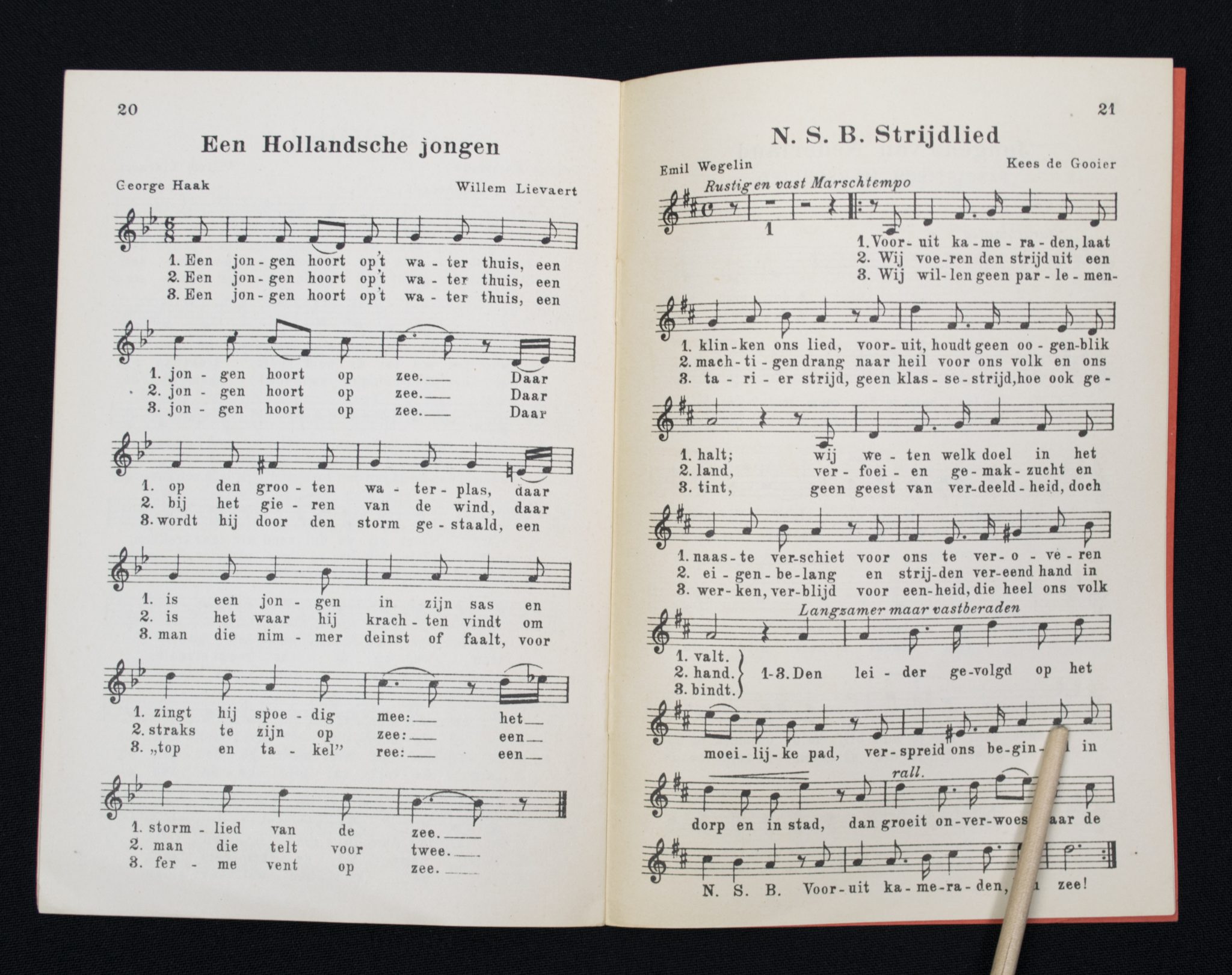 (Brochure) Hou Zee! Liederen voor de N.S.B. (1938)