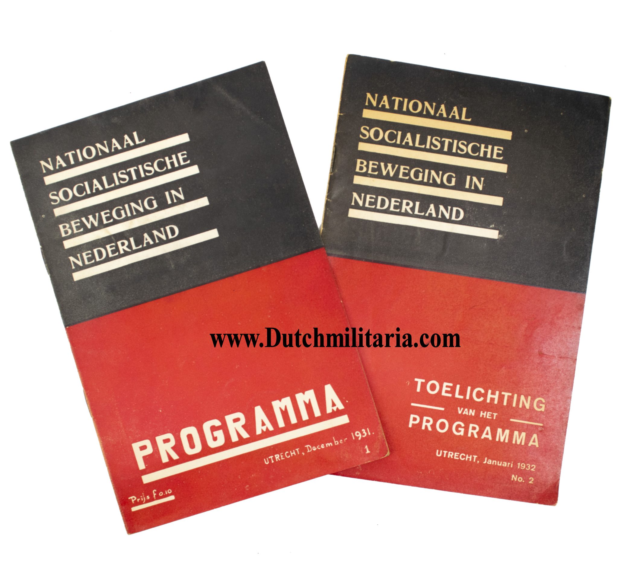(Brochure) NSB - Programma No.1 (1931) + Toelichting van het programma No.2 (1932) - RARE!!!!!!!