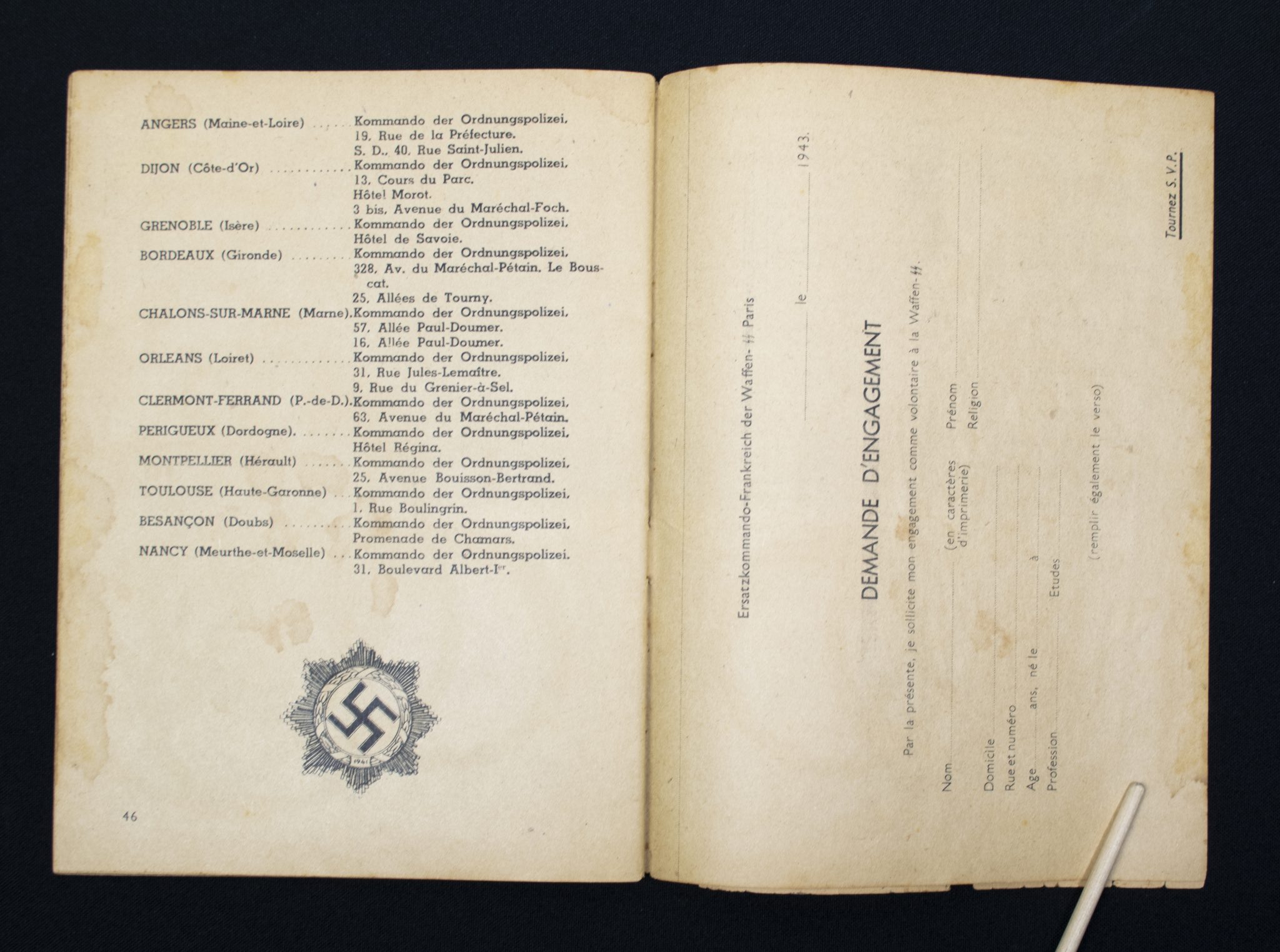 (Brochure) Waffen-SS - La SS t’appelle! - Very rare French edition