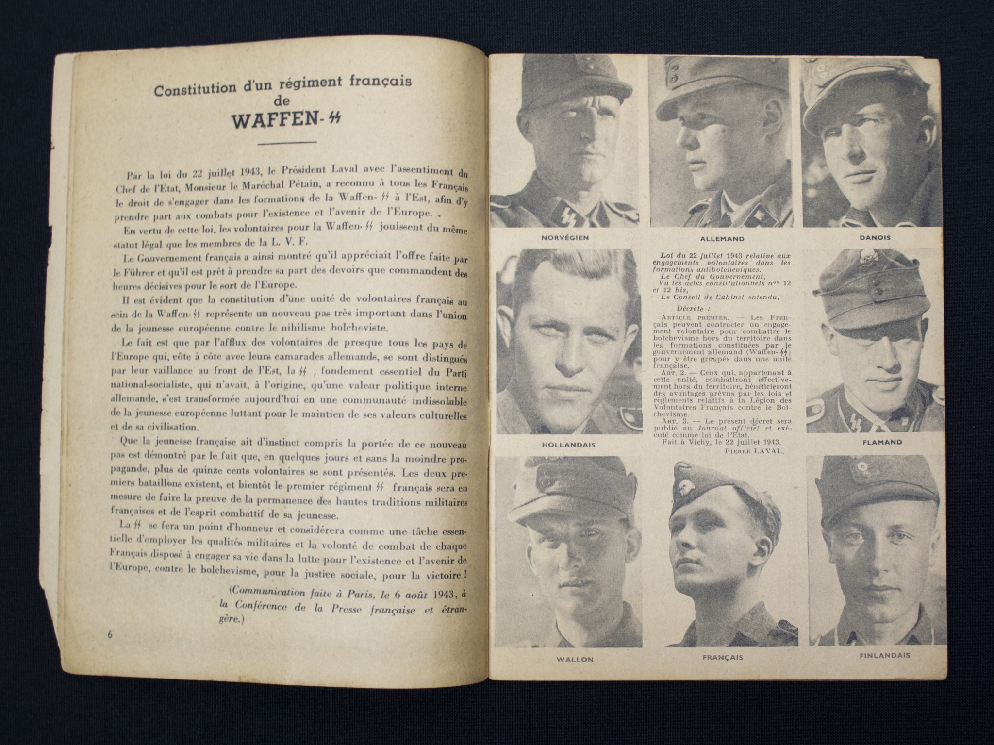 (Brochure) Waffen-SS - La SS t’appelle! - Very rare French edition