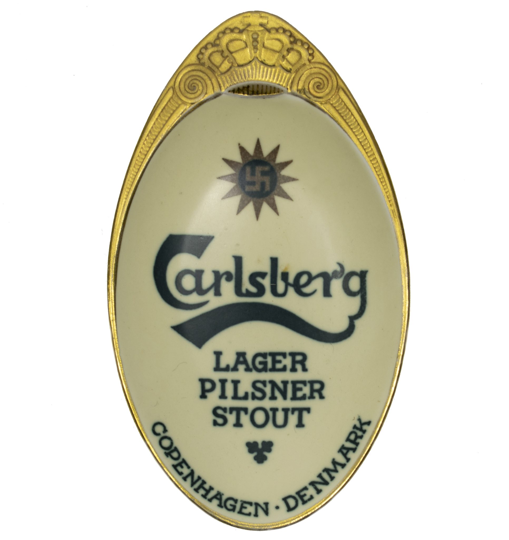 (Denmark) Carlsberg Beer Ashtray with swastika (1920’s30’s) RARE!
