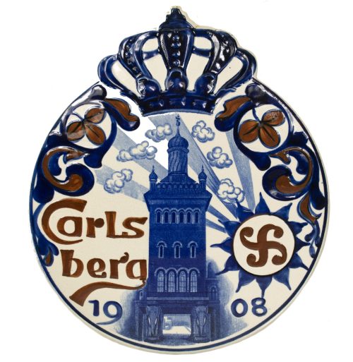 (Denmark) Carlsberg plate with swastika (1908) - rare