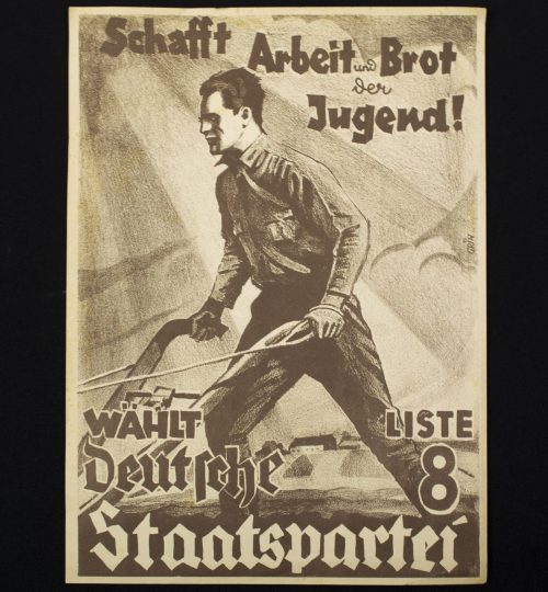(FlyerMini poster) Wählt List 8 Deutsche Staatspartei