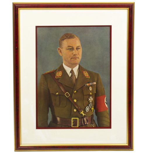 Framed Portrait of SA Stabschef Viktor Lutze (48 x 39 cm)