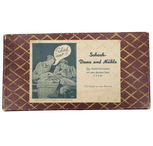 (Game) German field chess and checkers game Schach- Dame und Mühle