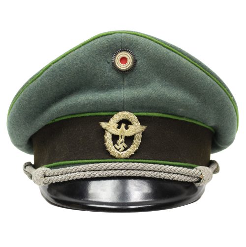 German WWII Schutzpolizei officers visor cap