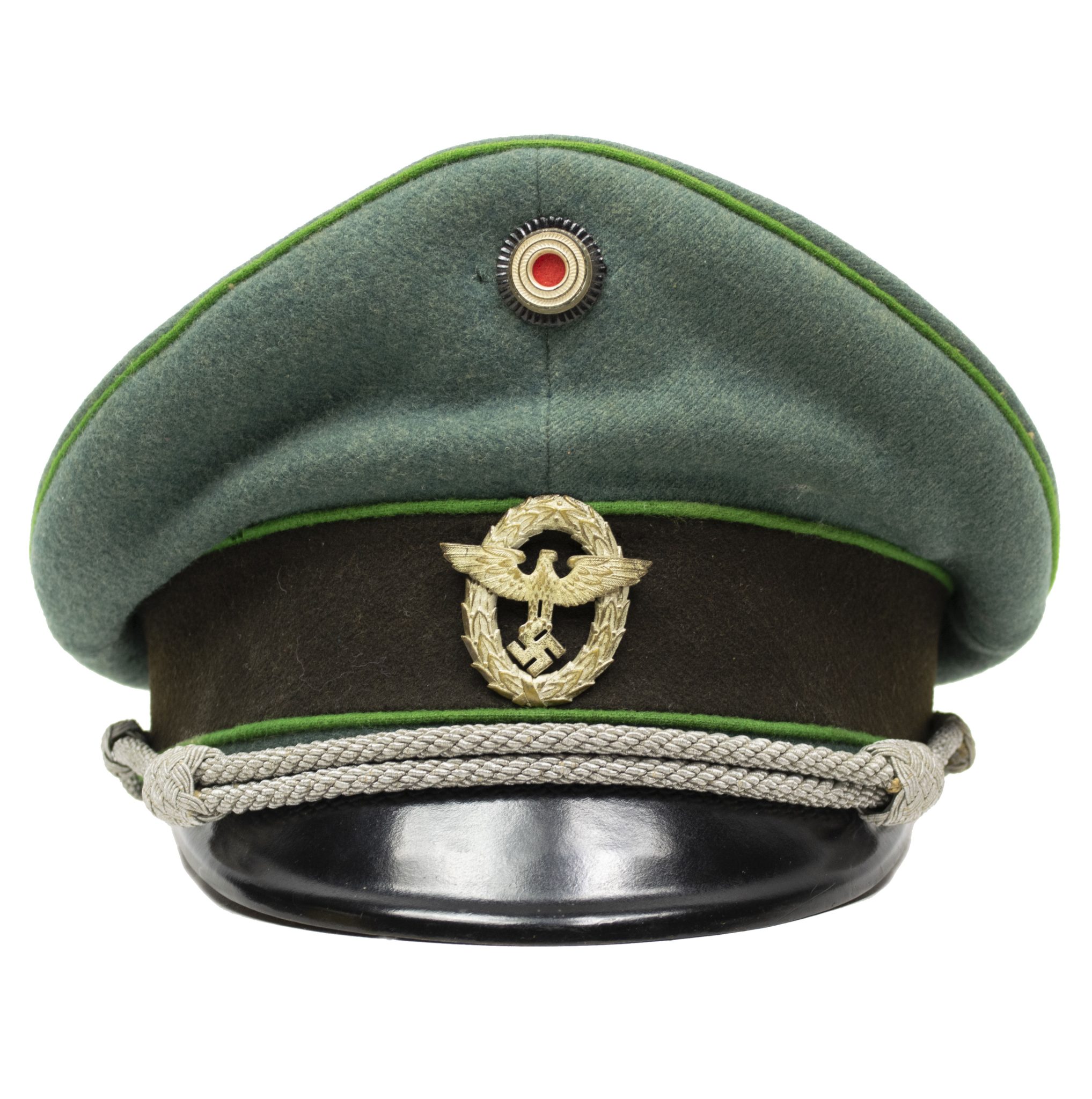 German WWII Schutzpolizei officers visor cap