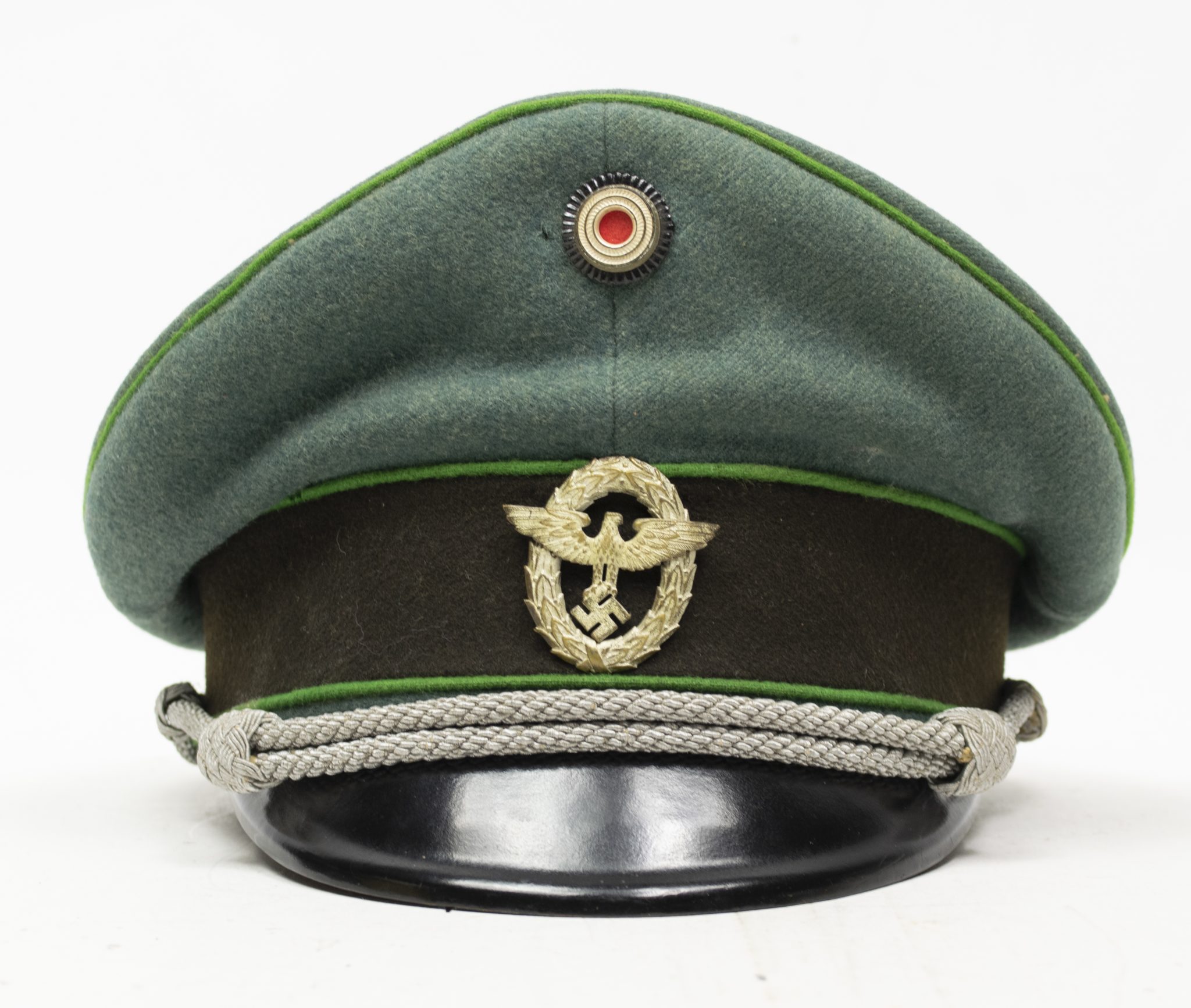 German WWII Schutzpolizei officers visor cap (3)