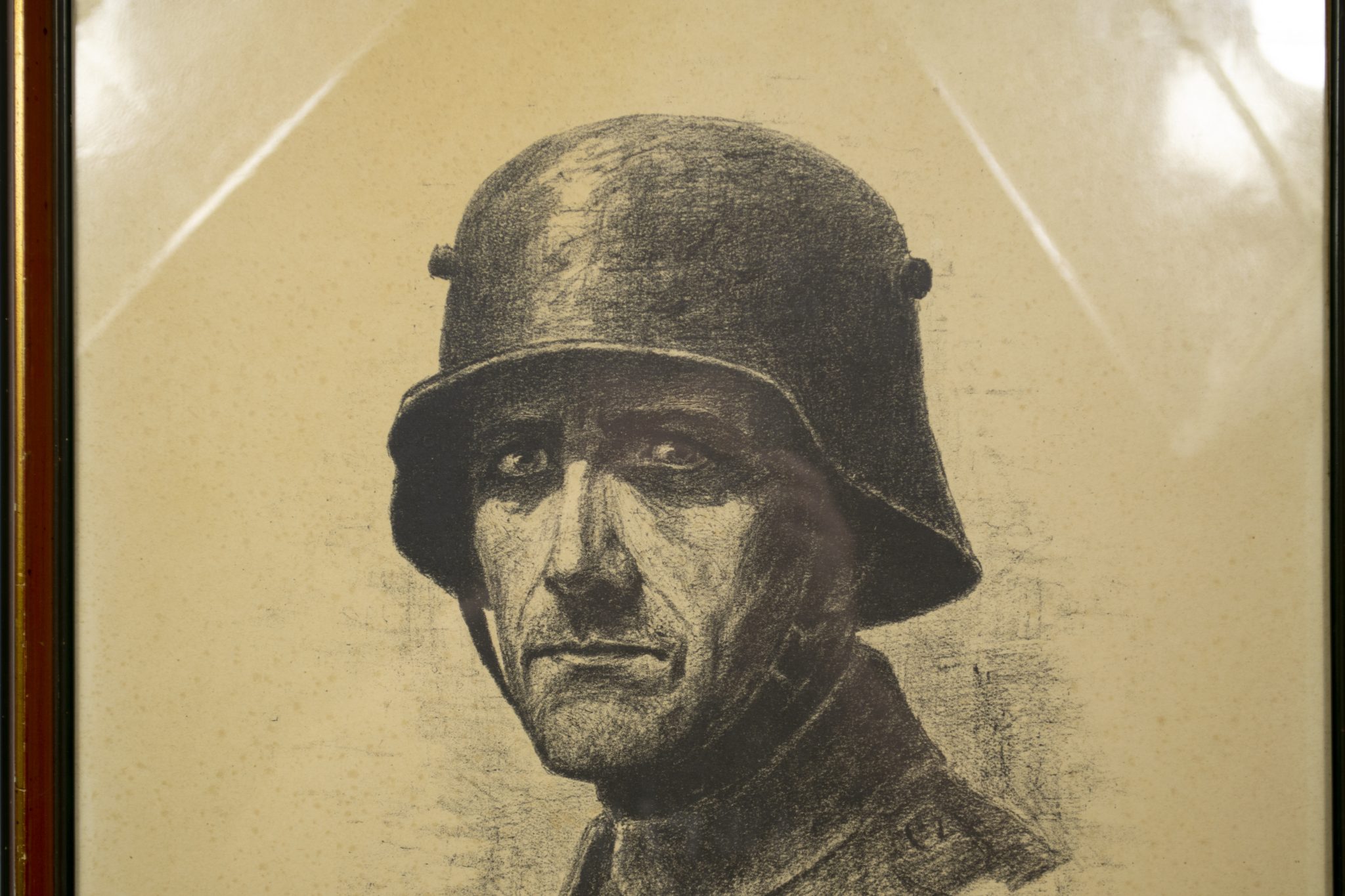 Large size framed German soldier portrait (1925)