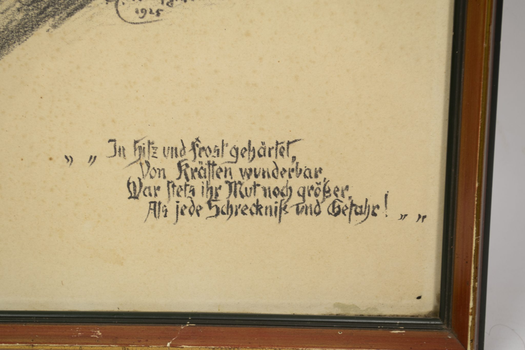 Large size framed German soldier portrait (1925)